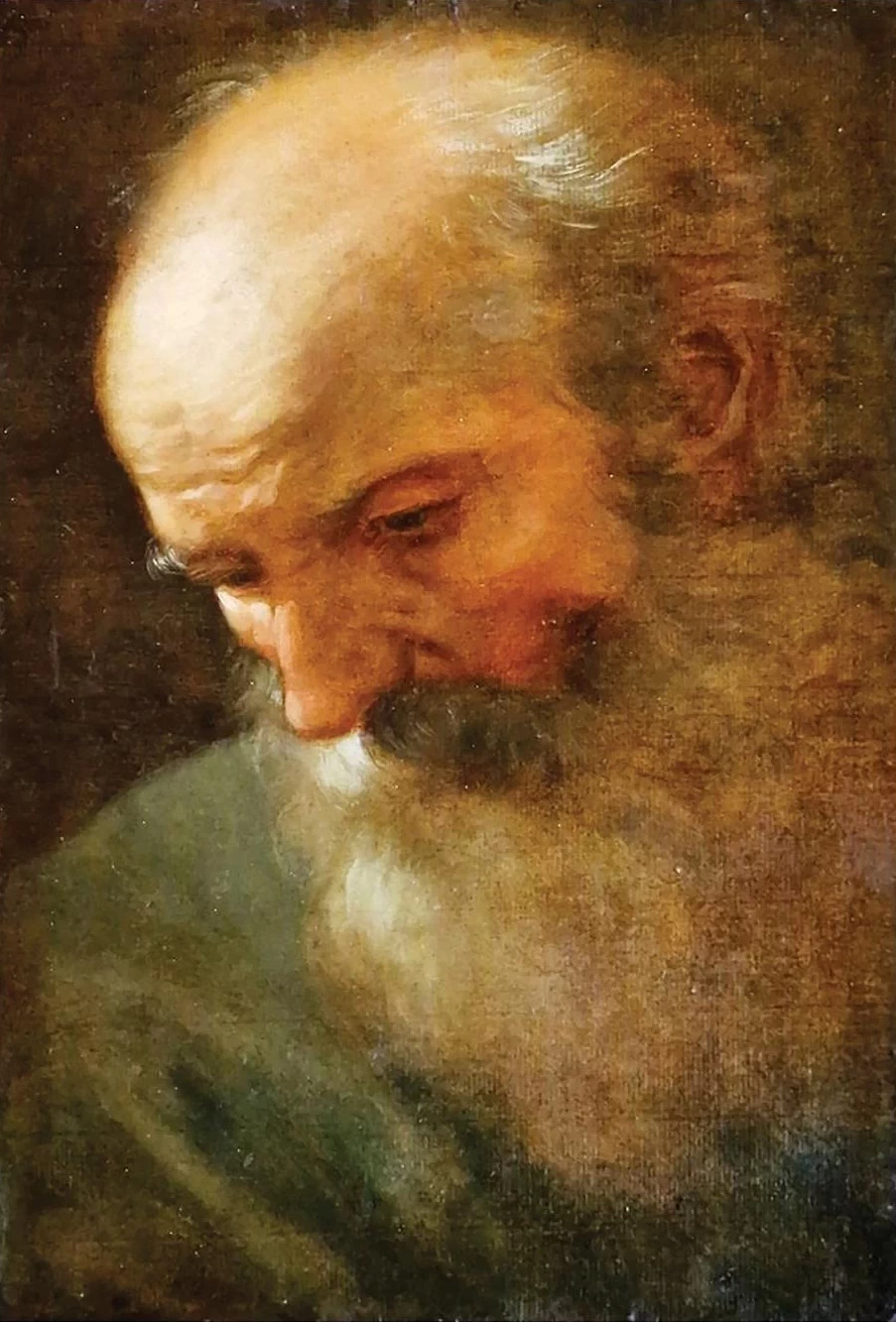 Testa di uomo barbuto - attribuito